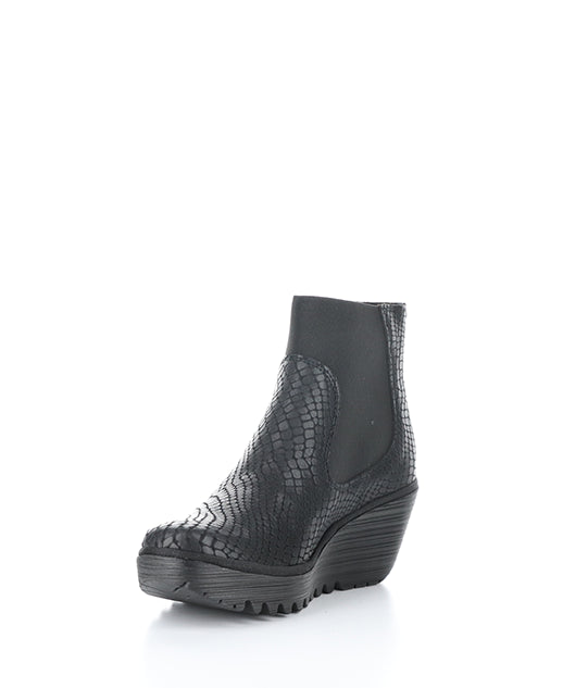 YADE398FLY 005 BLACK CROCO PRINT