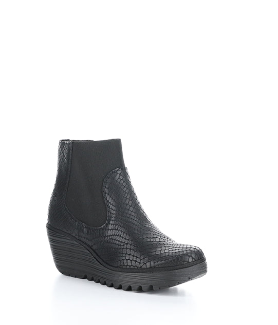 YADE398FLY 005 BLACK CROCO PRINT