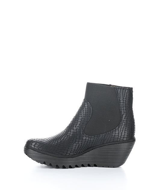 YADE398FLY 005 BLACK CROCO PRINT