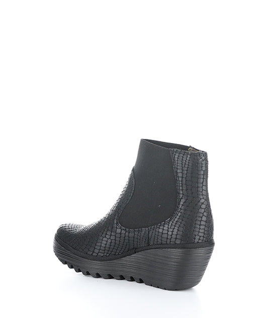 YADE398FLY 005 BLACK CROCO PRINT