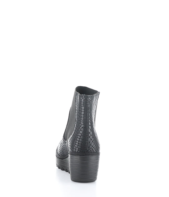 YADE398FLY 005 BLACK CROCO PRINT