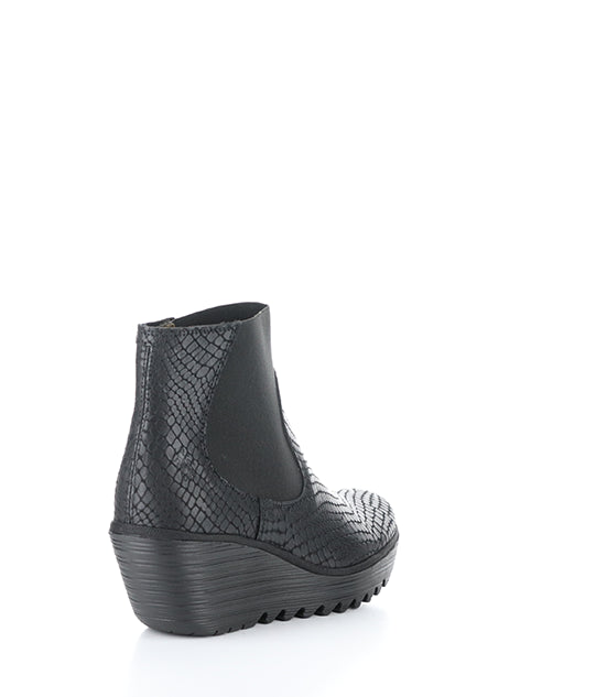 YADE398FLY 005 BLACK CROCO PRINT
