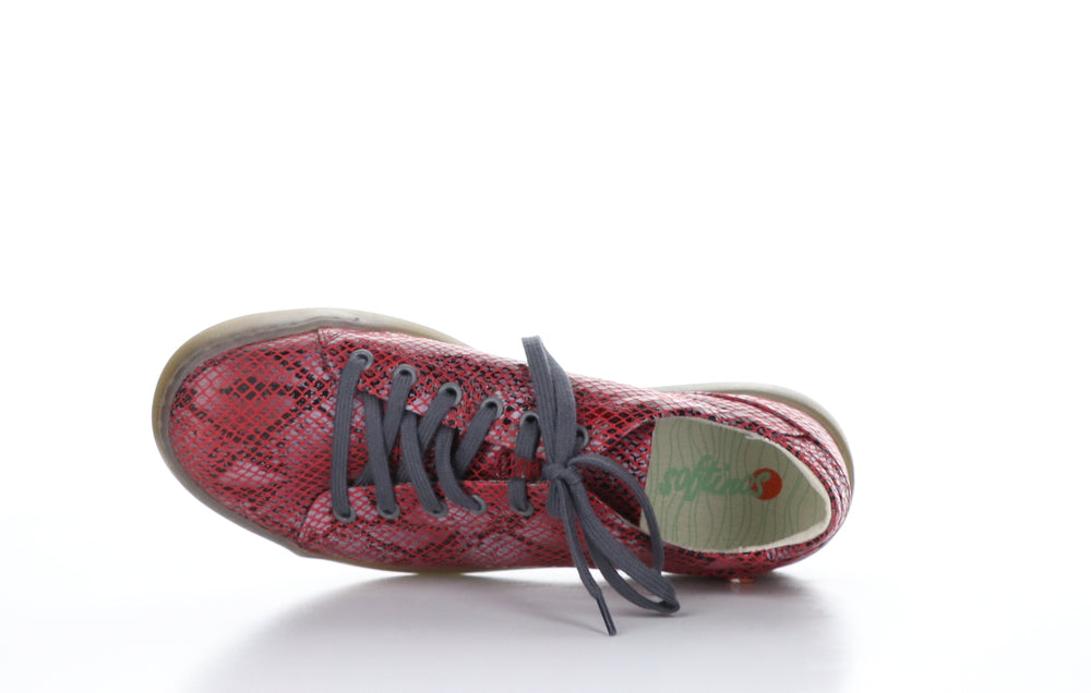 BAUKII Red Lace-up Trainers