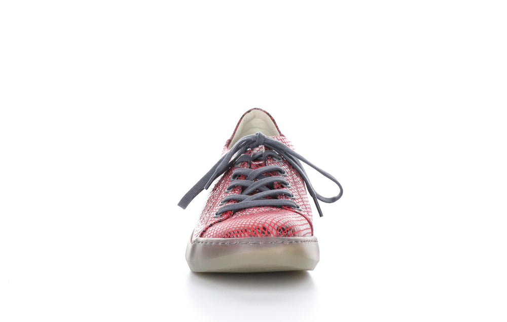 BAUKII Red Lace-up Trainers