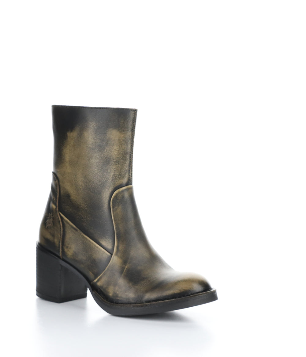 BECY097FLY 001 OLIVE Round Toe Boots