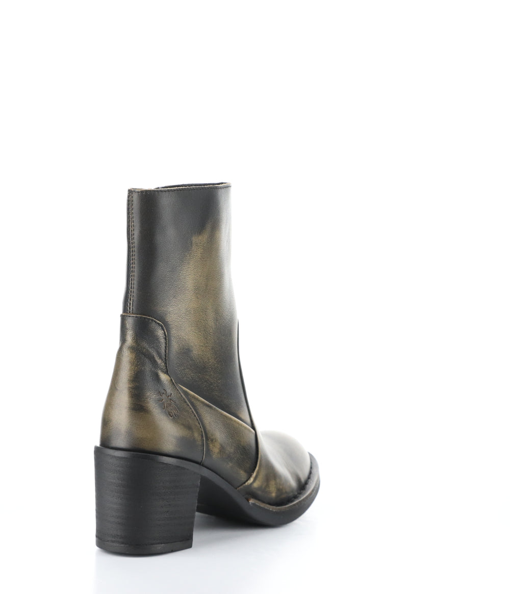 BECY097FLY 001 OLIVE Round Toe Boots