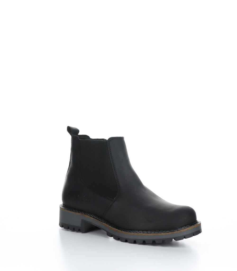 CORRIN Black Zip Up Ankle Boots