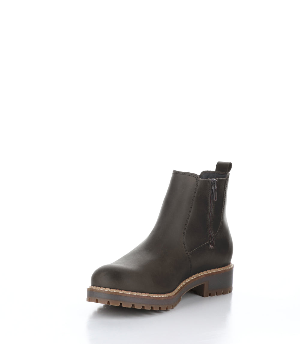 CORRIN Espresso Zip Up Ankle Boots