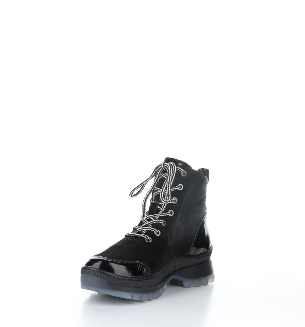 DACKS Black Round Toe Ankle Boots