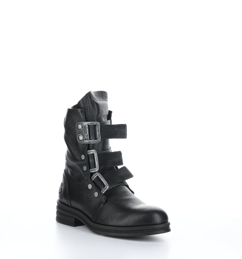 KIFF682FLY Black Round Toe Boots