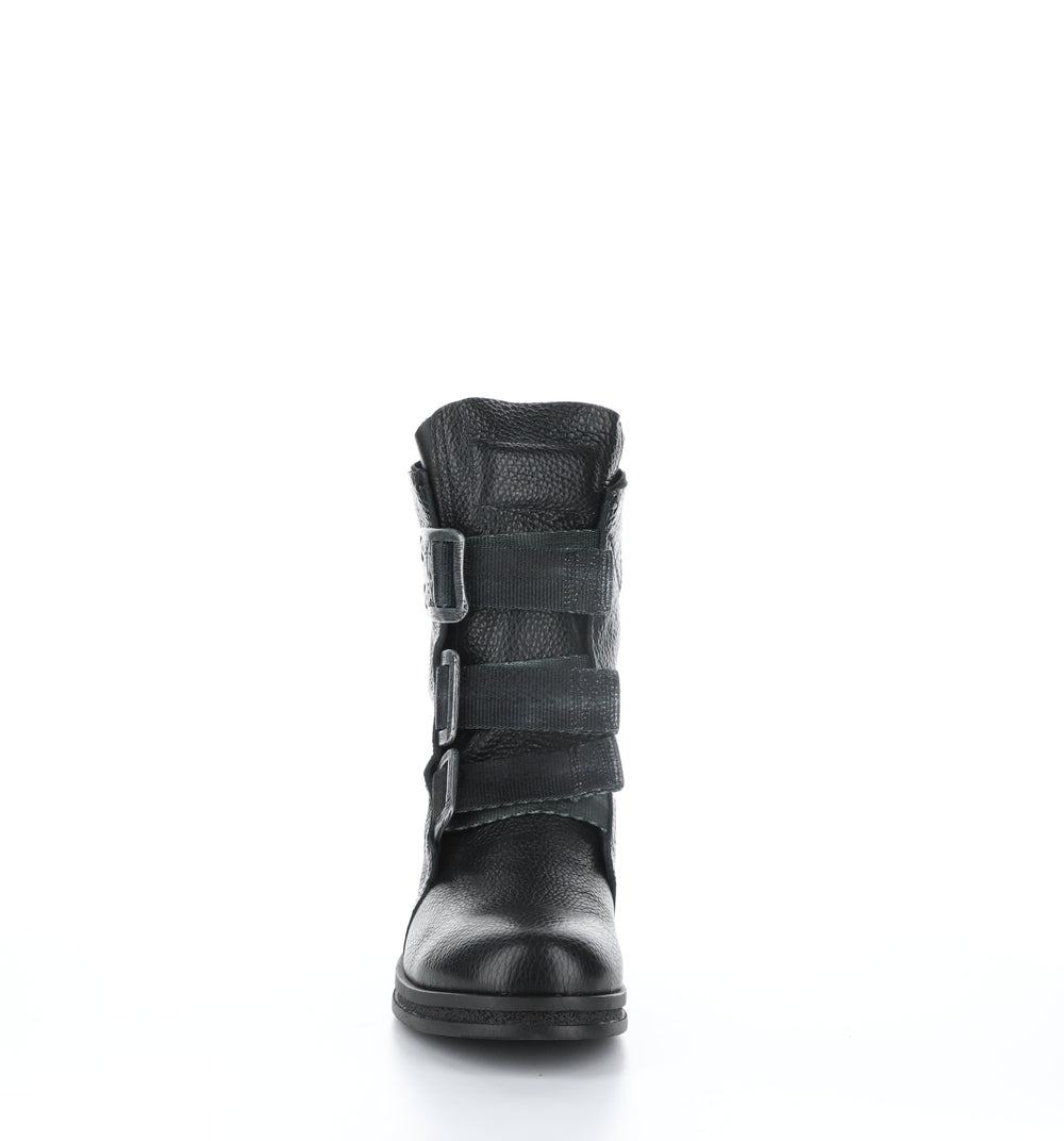 KIFF682FLY Black Round Toe Boots