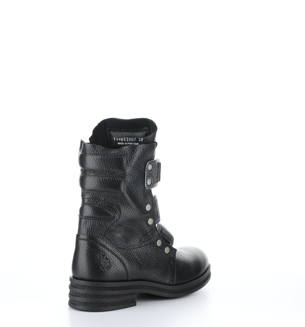 KIFF682FLY Black Round Toe Boots