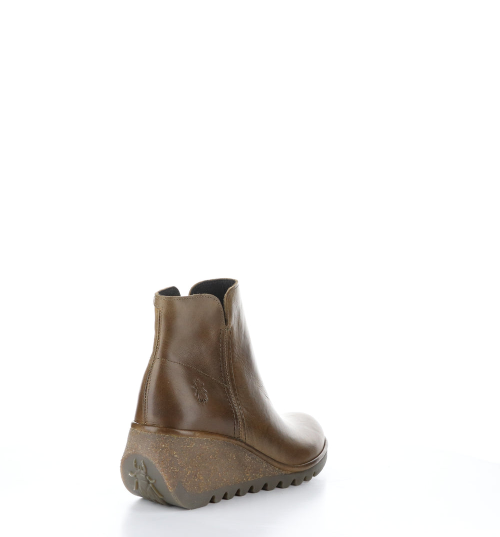 NILO256FLY Camel Zip Up Ankle Boots