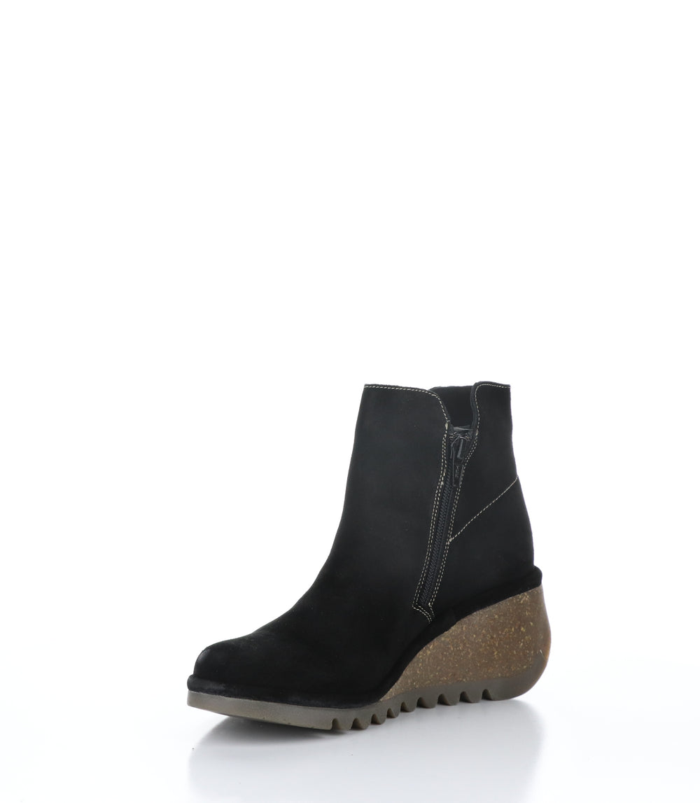 NILO256FLY Black Zip Up Ankle Boots