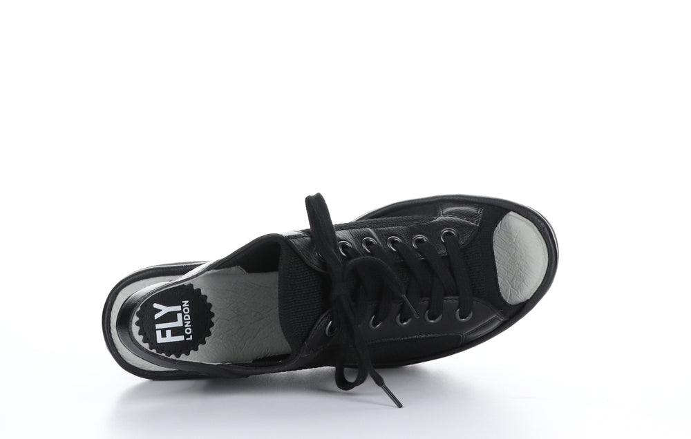 YEDU158FLY Black (Black Sole) Lace-up Sandals