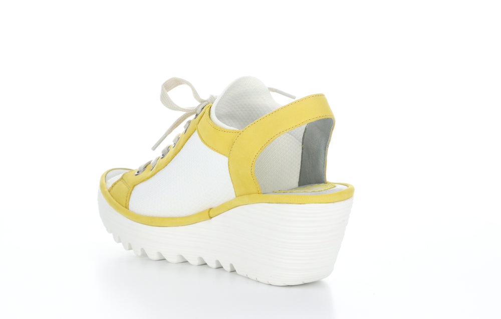 YEDU158FLY Bright Yellow (White Sole) Lace-up Sandals