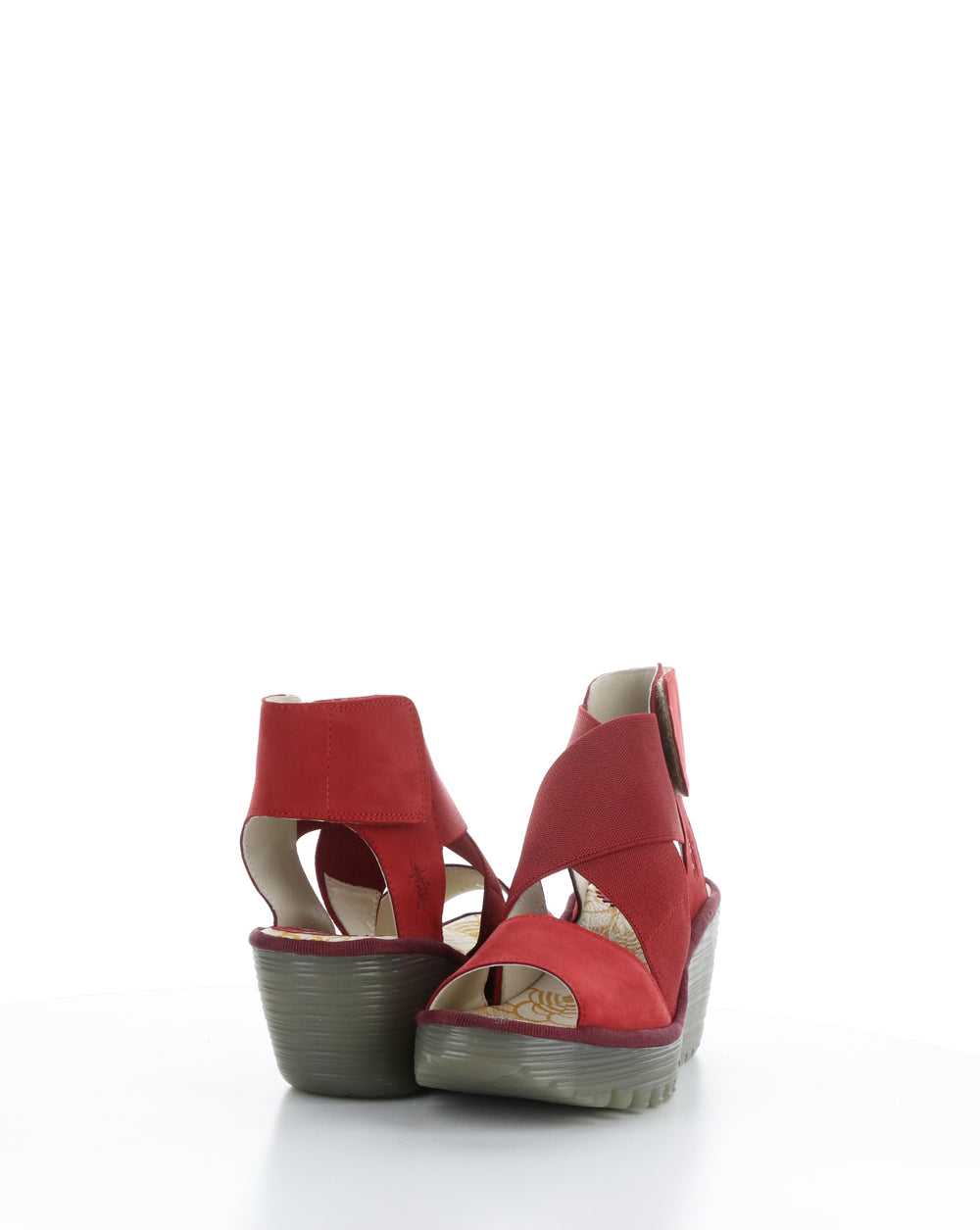 YUBA385FLY 008 LIPSTICK RED Elasticated Sandals