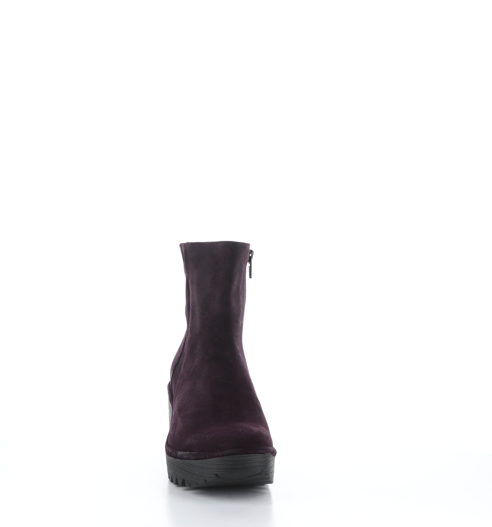 YULU252FLY Purple Zip Up Boots