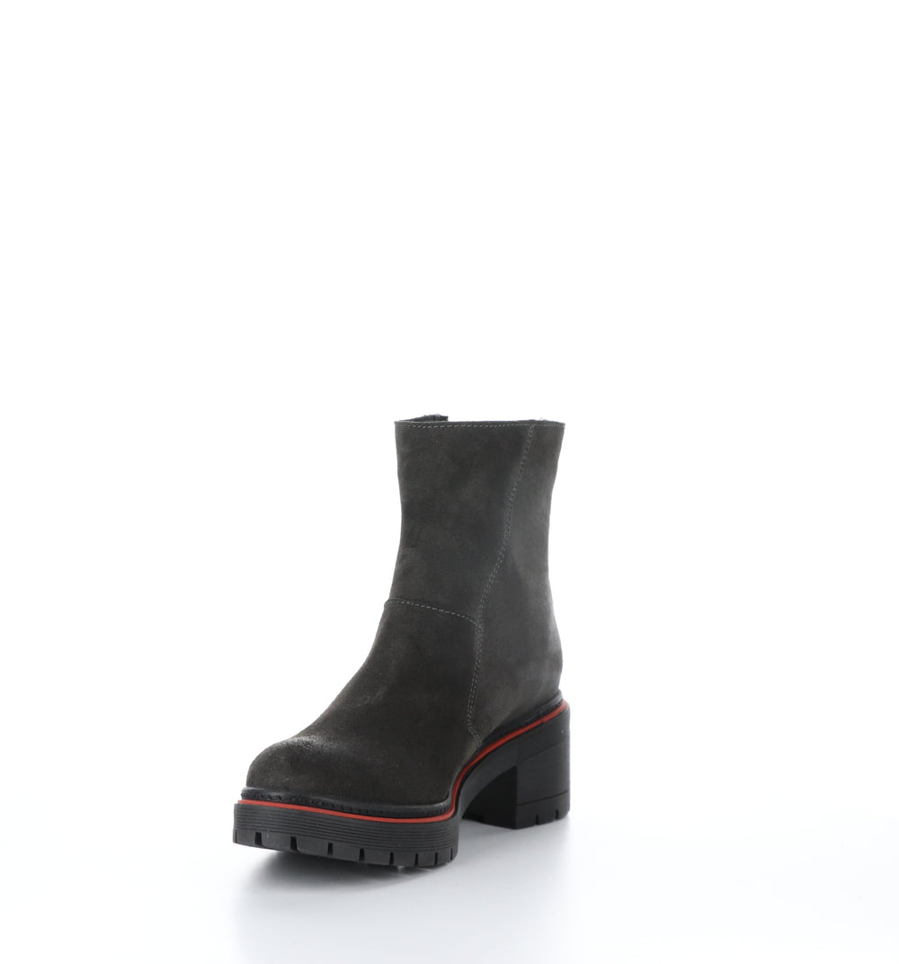 ZAP Grey Zip Up Ankle Boots