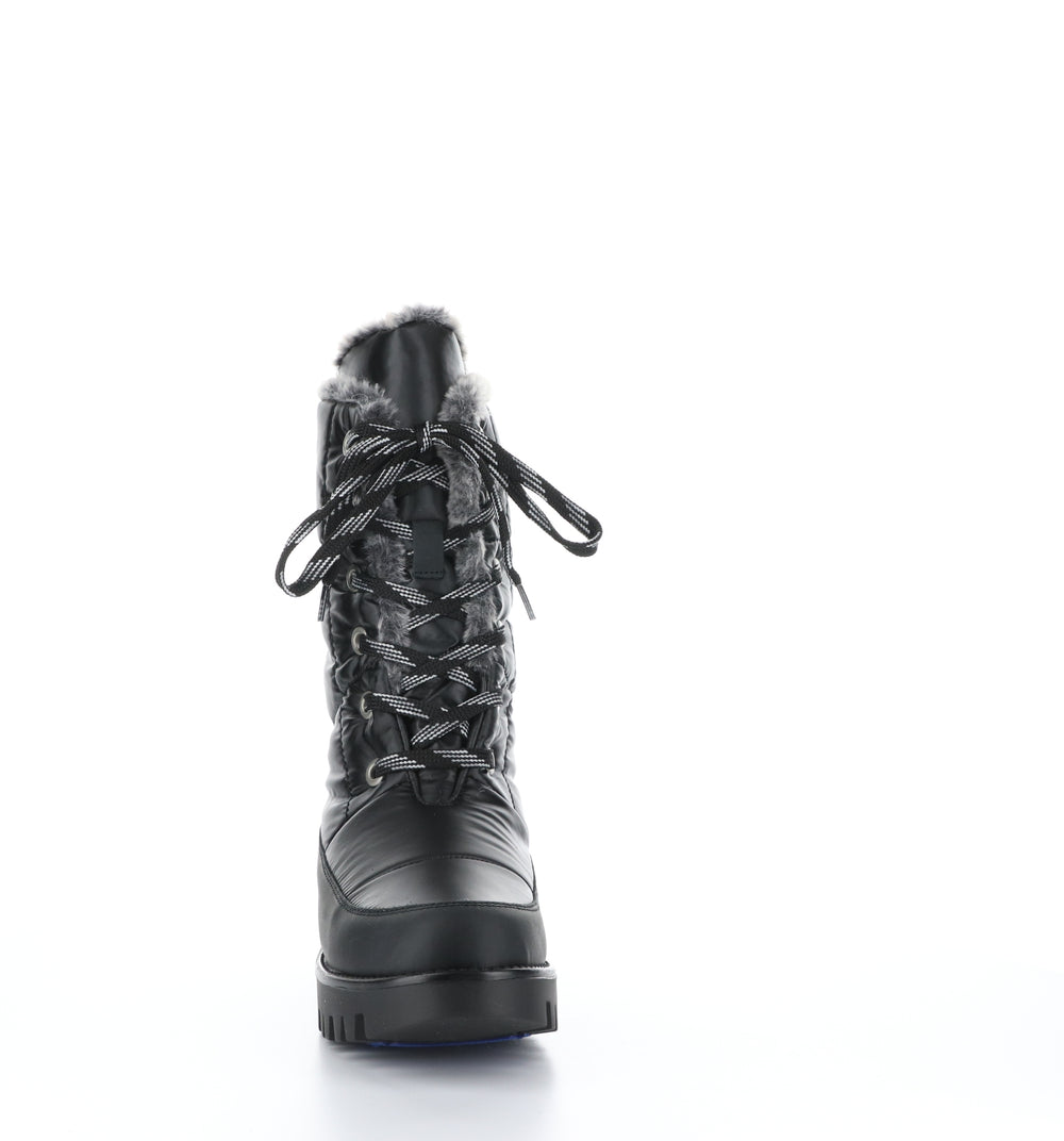 ATLAS Black/Grey Black Zip Up Boots