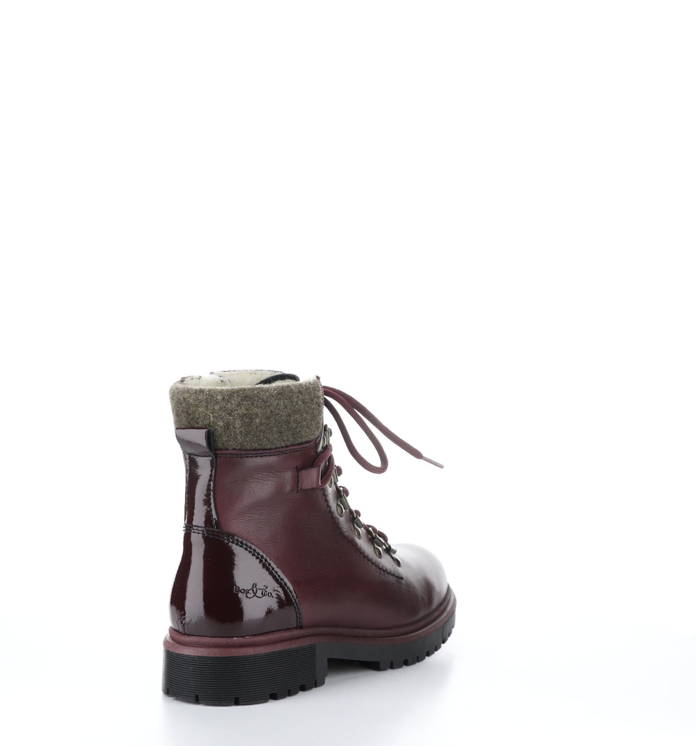 AXEL Bordo/Brown Zip Up Ankle Boots