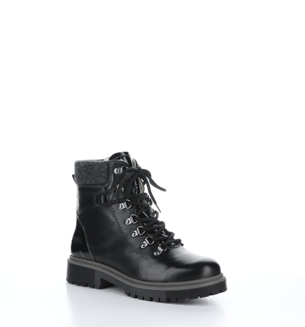 AXEL Black Zip Up Ankle Boots