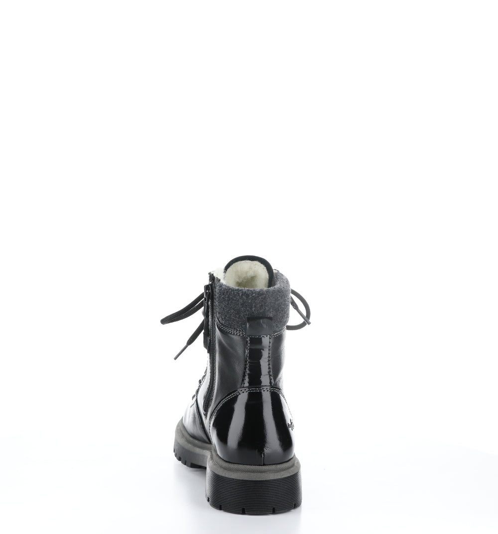 AXEL Black Zip Up Ankle Boots