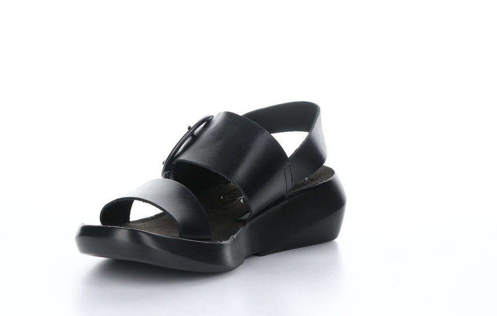 BANI739FLY Bridle Black Buckle Sandals