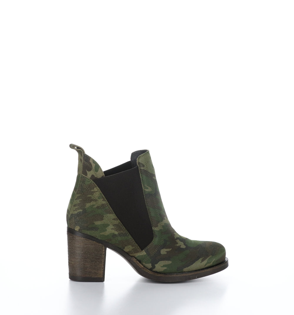 BELLINI Green Camo/Green Chelsea Ankle Boots