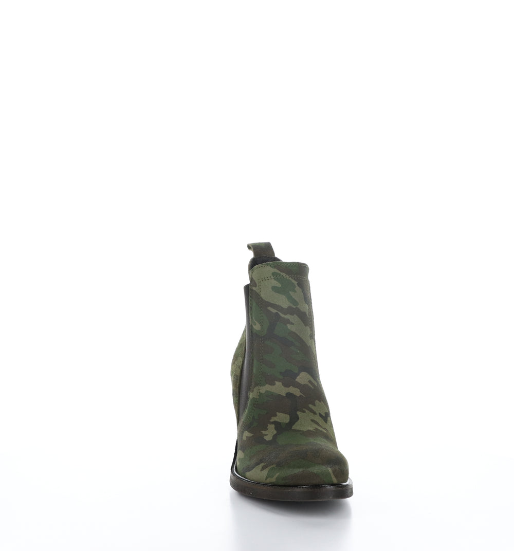 BELLINI Green Camo/Green Chelsea Ankle Boots