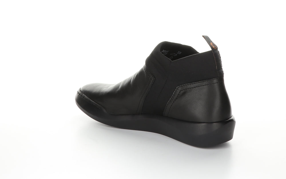 BELU598SOF BLACK Elasticated Ankle Boots