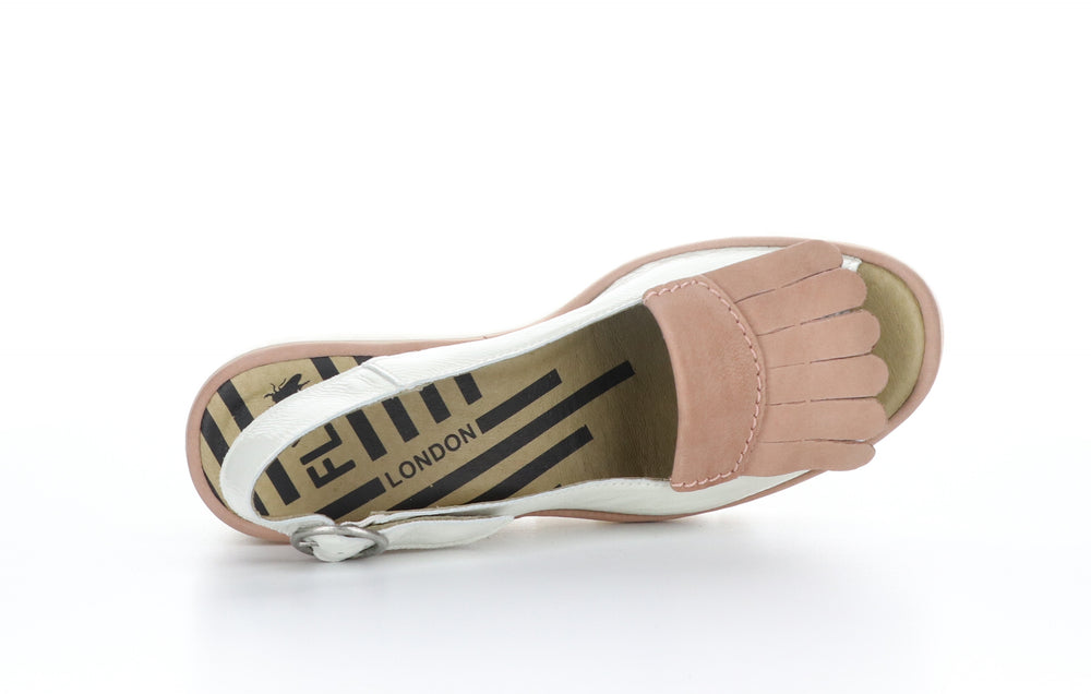 BIND303FLY Luxor/Cupido Offwhite/Pink Sling-Back Sandals