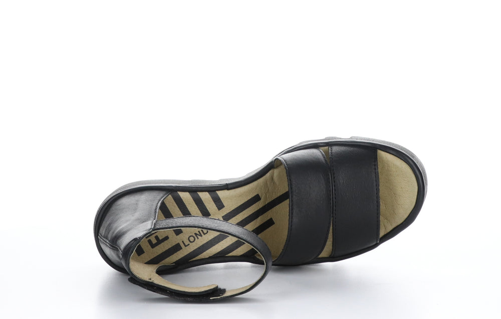 BONO290FLY Verona Black Strappy Sandals