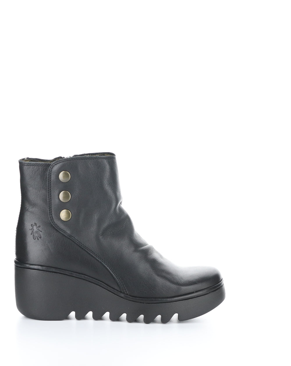 BROM344FLY 008 BLACK Round Toe Boots