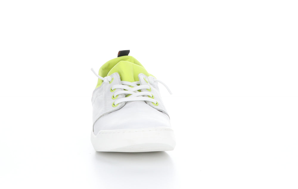 BRYA638SOF Smooth White Elasticated Trainers