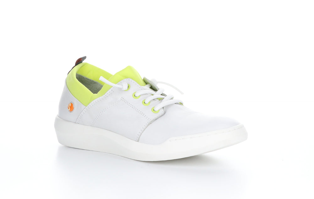 BRYA638SOF Smooth White Elasticated Trainers