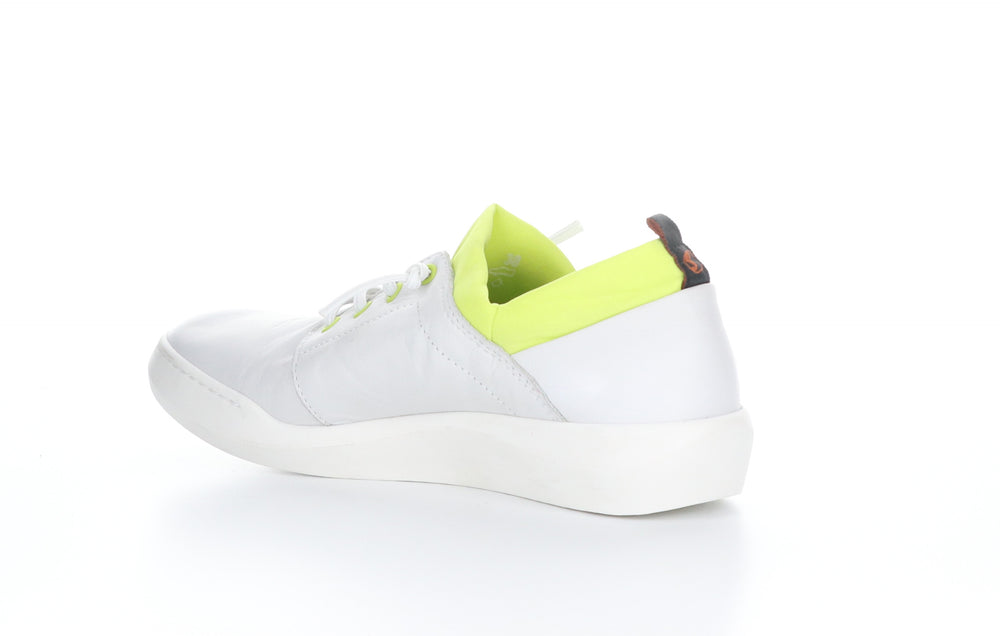 BRYA638SOF Smooth White Elasticated Trainers