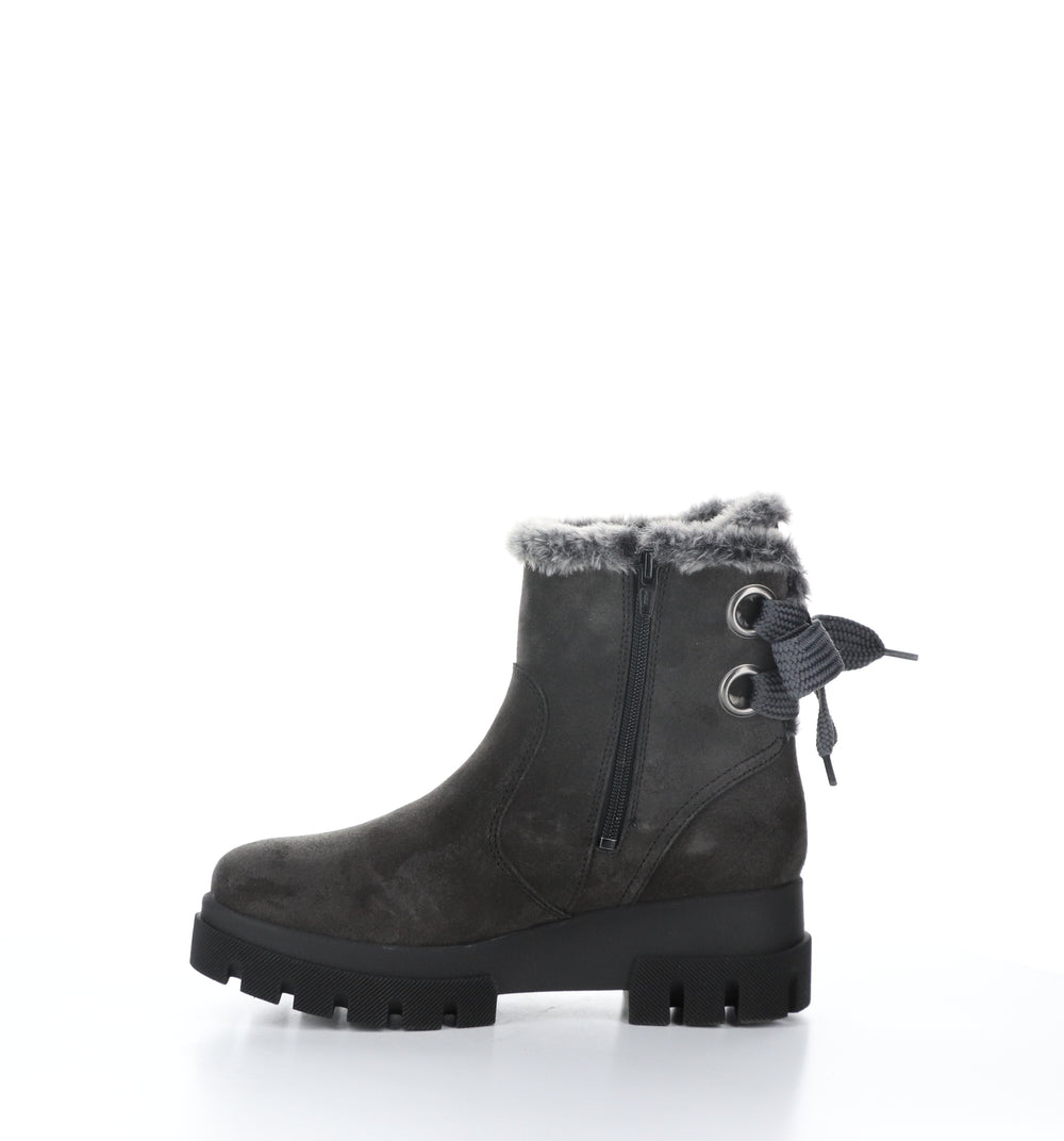 CACHET Grey/Black/Grey Zip Up Boots