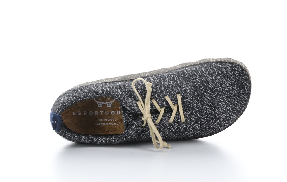 CAMP_M Black Merino Wool Lace-up Trainers
