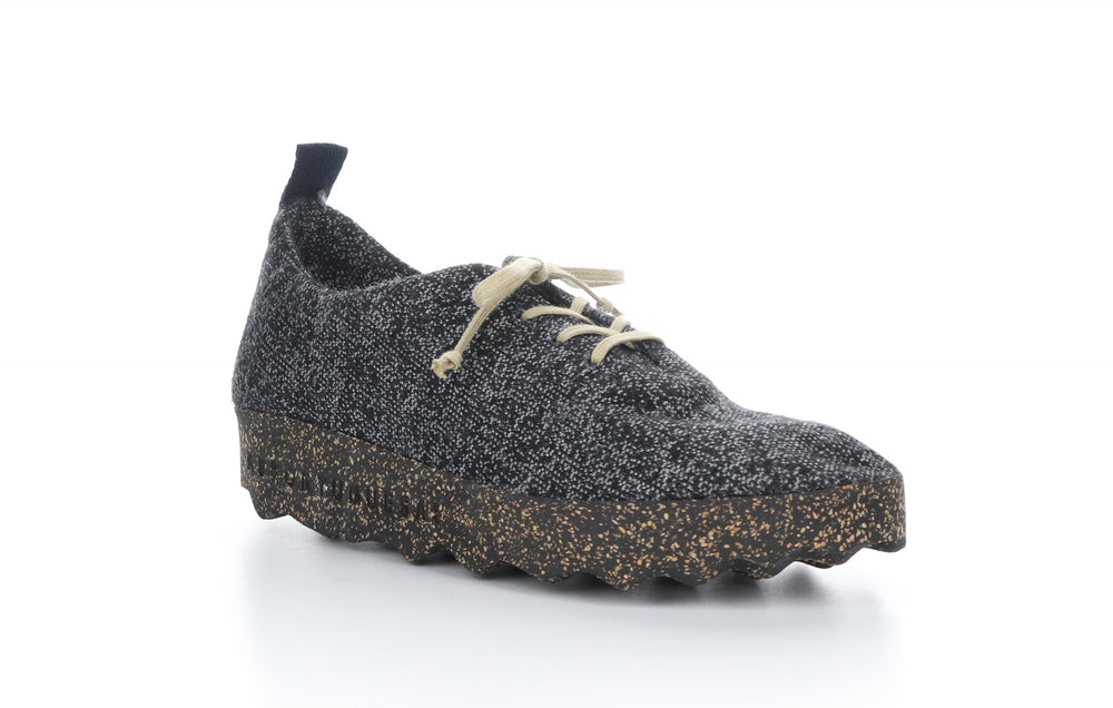 CAMP_M Black Merino Wool Lace-up Trainers