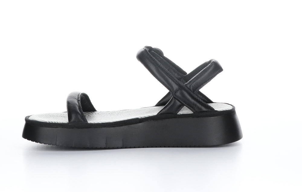 CETO315FLY Mousse Black Strappy Sandals