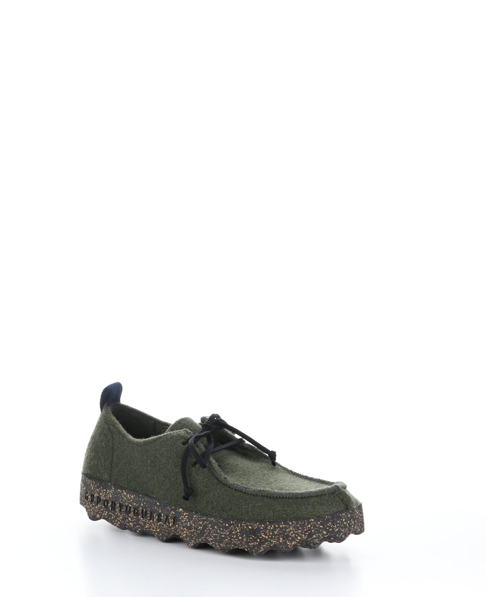 CHAT063ASP Military Green Round Toe Shoes