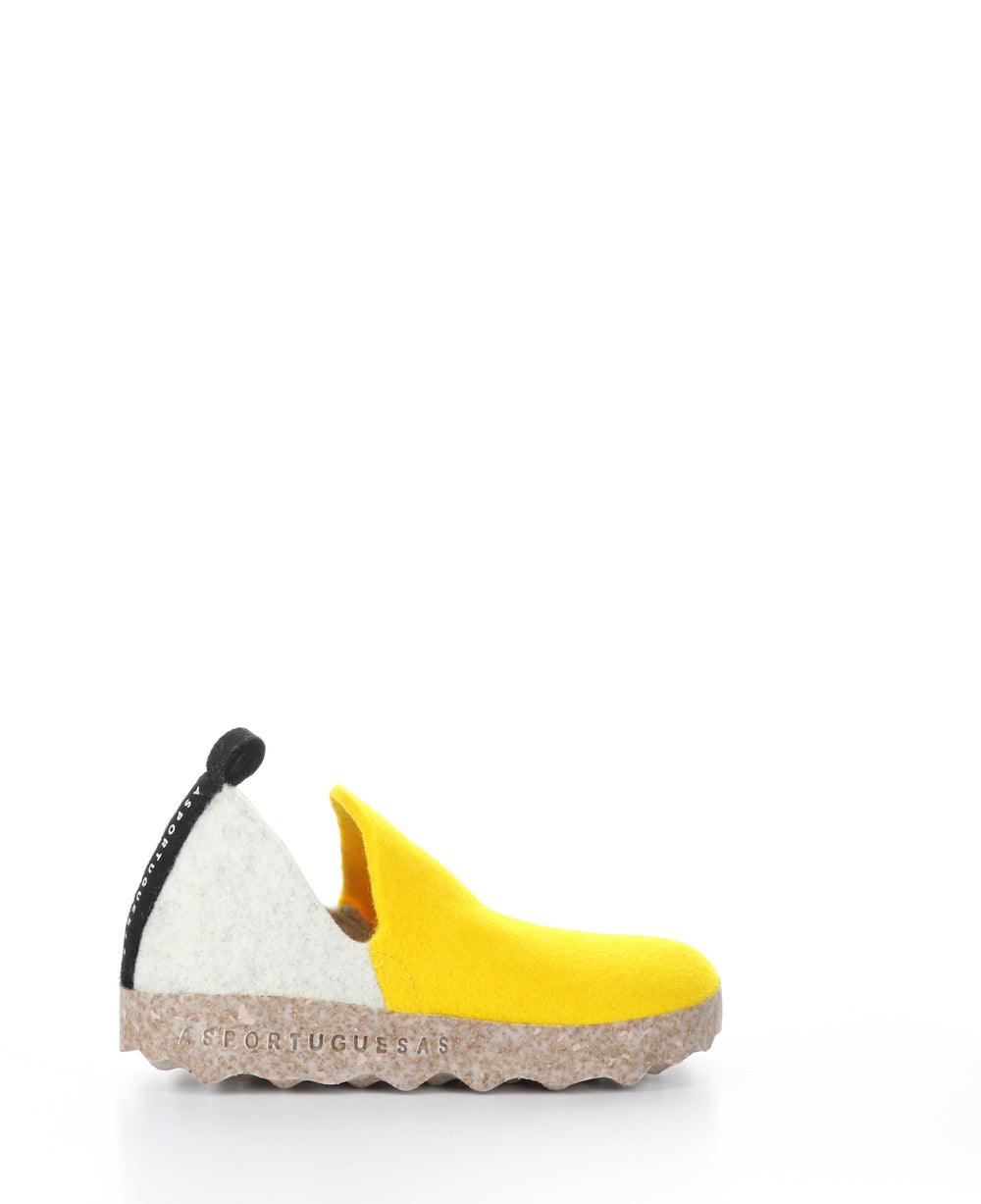 CITY086ASP Yellow/Owht/Blk Round Toe Shoes