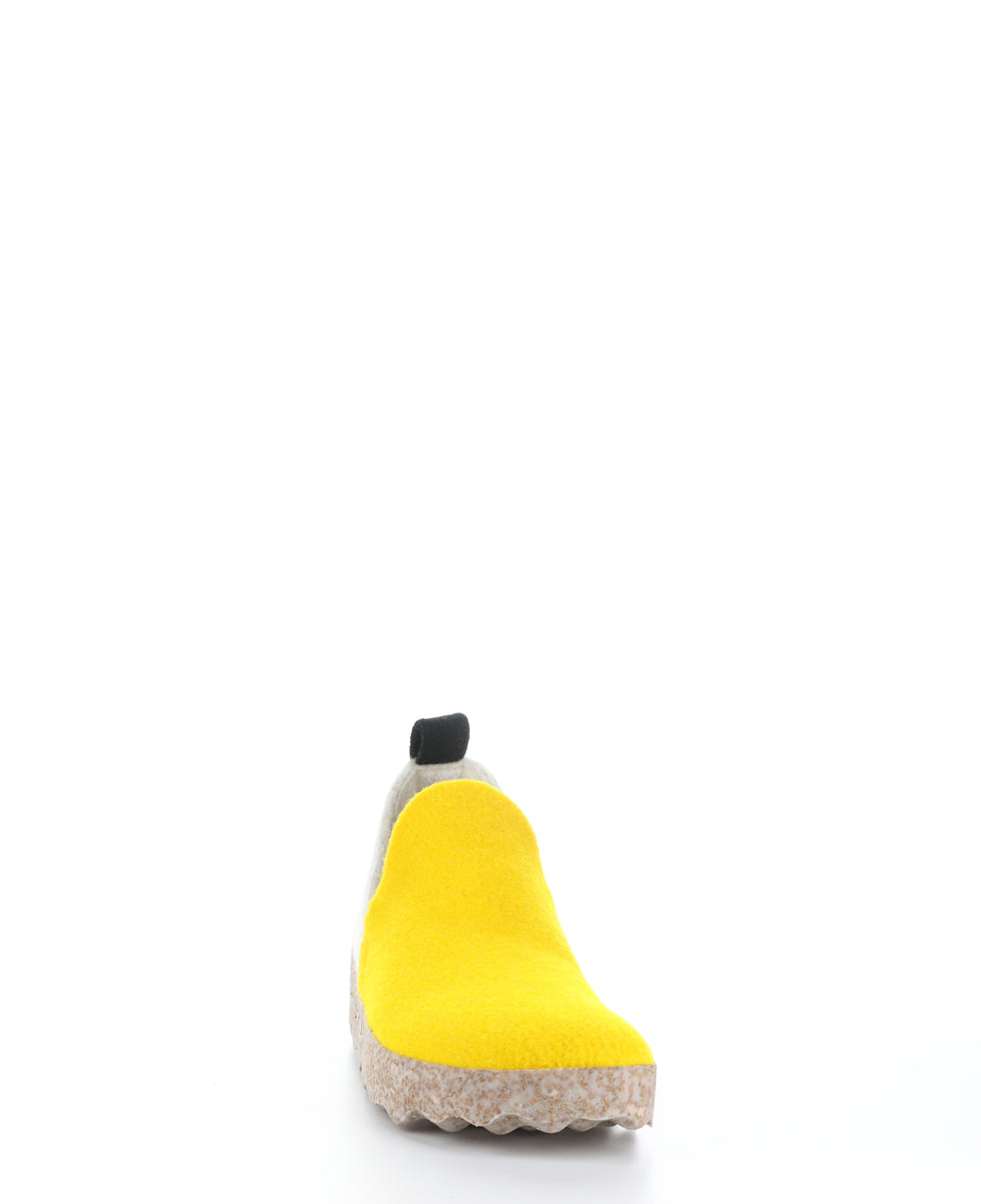 CITY086ASP Yellow/Owht/Blk Round Toe Shoes