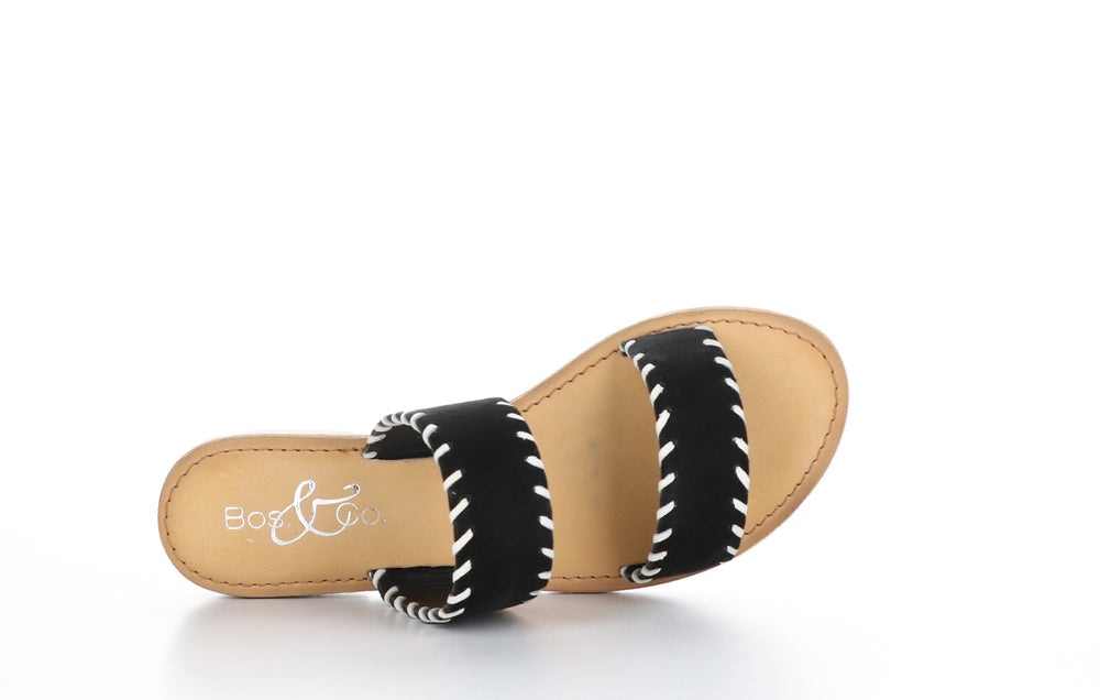 CLARA Black Flat Sandals