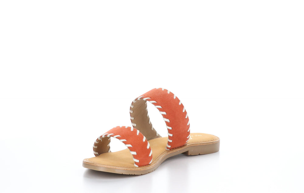 CLARA Tangerine Flat Sandals