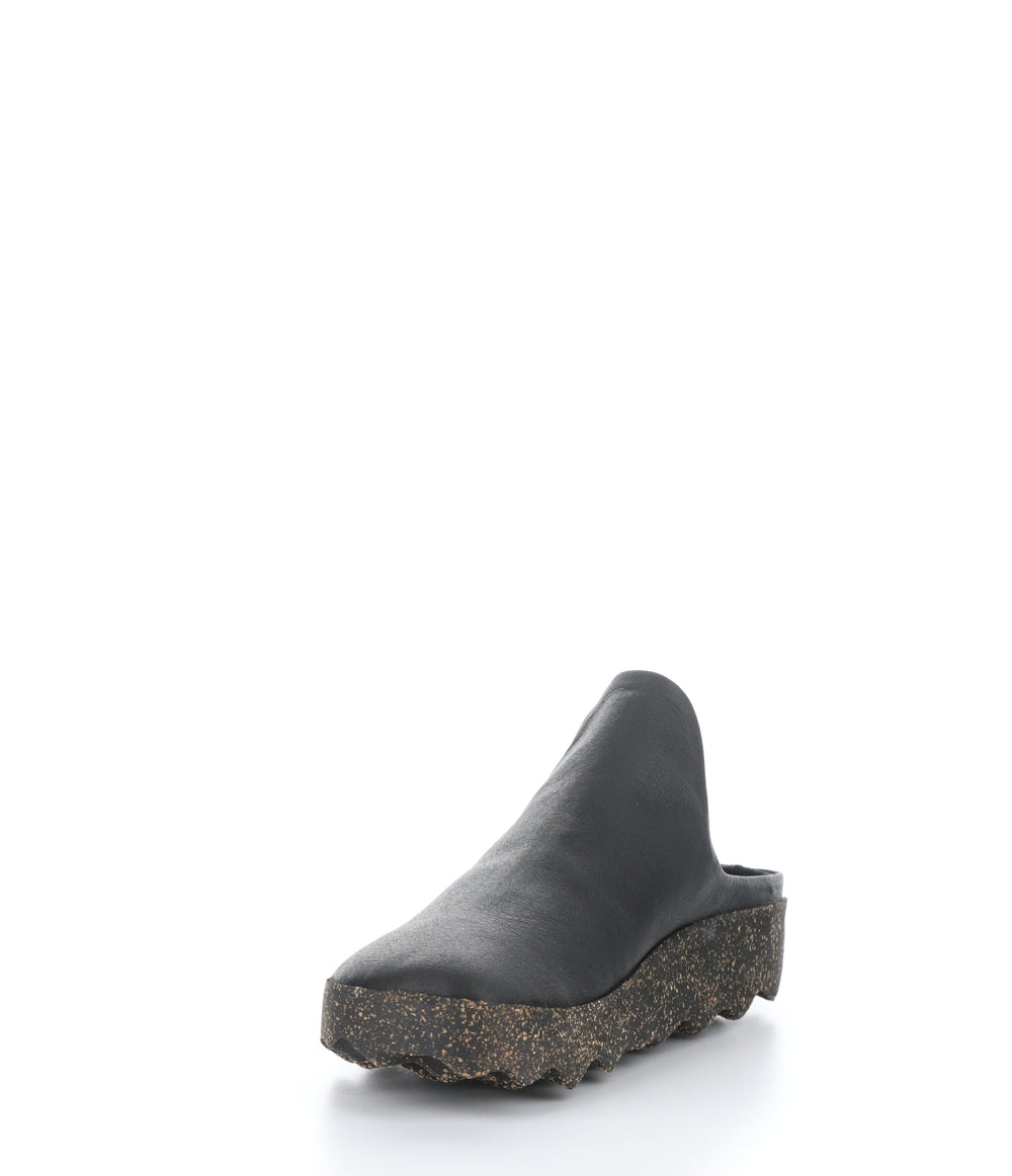 CLAY127ASPM BLACK Round Toe Shoes