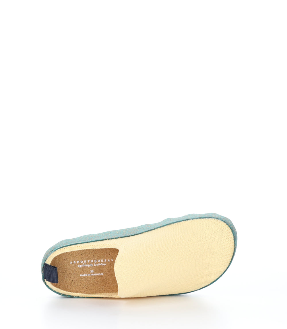 CLOG102ASP BUTTER/GREEN Slip-on Shoes