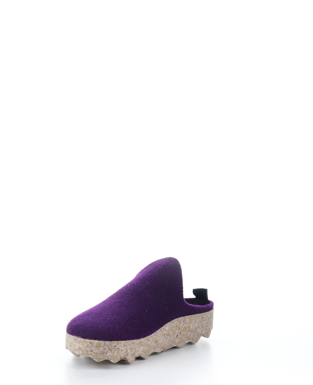 COME023ASP Dark Purple Round Toe Shoes