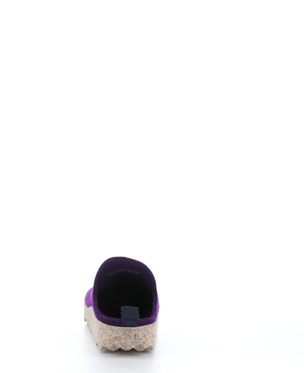 COME023ASP Dark Purple Round Toe Shoes